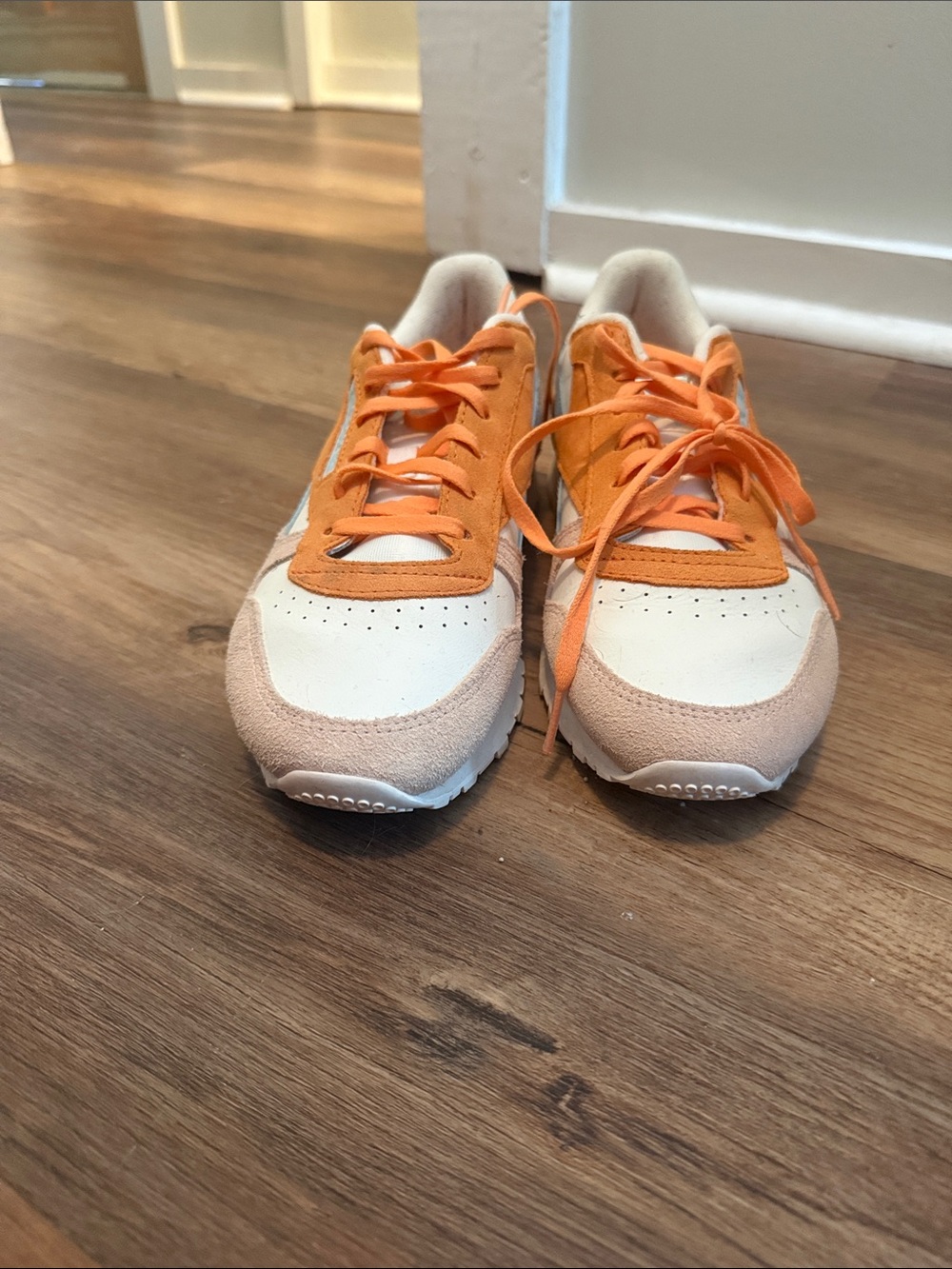 Reebok Women's Sneakers in Orange, White, Beige